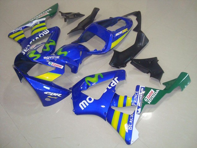 00-01 Blue Movistar Castrol Honda CBR900RR 929 Motorcycle Fairings 00-01 Blue Movistar Castrol Honda CBR900RR 929 Motorcycle Fairings