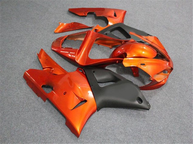 00-01 Orange Black Yamaha YZF R1 Motorcycle Fairings 00-01 Orange Black Yamaha YZF R1 Motorcycle Fairings