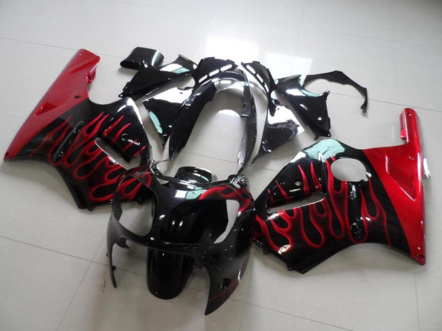 00-01 Red Flame Kawasaki ZX12R Motorcycle Fairings 00-01 Red Flame Kawasaki ZX12R Motorcycle Fairings