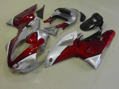 00-01 Red and Silver Yamaha YZF R1 Motorcycle Fairings