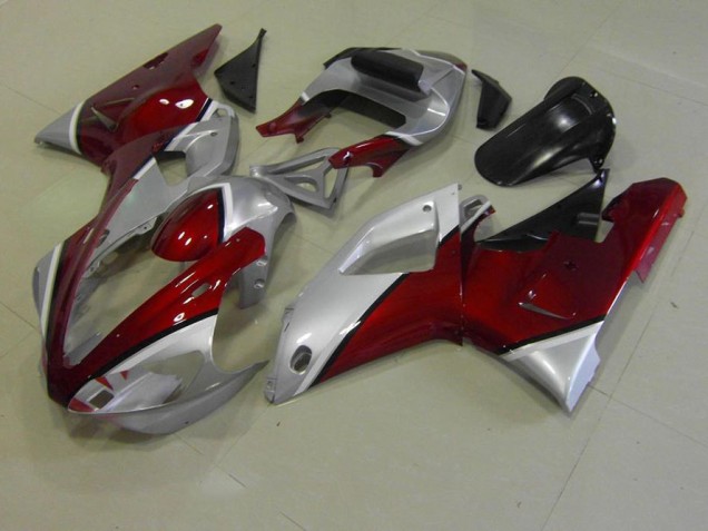00-01 Red and Silver Yamaha YZF R1 Motorcycle Fairings 00-01 Red and Silver Yamaha YZF R1 Motorcycle Fairings