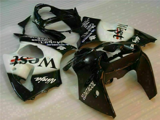 00-02 Black West Ninja Kawasaki ZX6R Motorcycle Fairings 00-02 Black West Ninja Kawasaki ZX6R Motorcycle Fairings