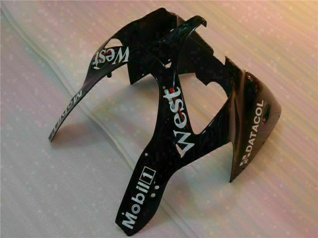 00-02 Black West Ninja Kawasaki ZX6R Motorcycle Fairings 00-02 Black West Ninja Kawasaki ZX6R Motorcycle Fairings