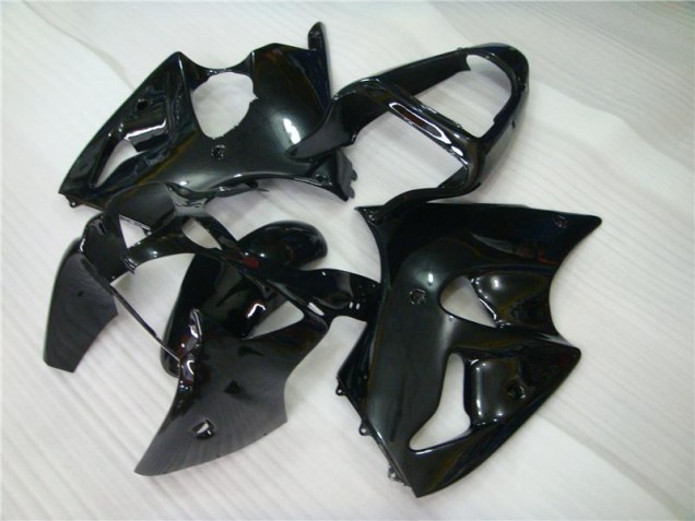 00-02 Glossy Black Kawasaki ZX6R Motorcycle Fairings