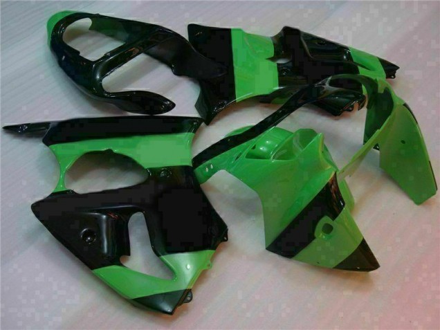 00-02 Green Black Kawasaki ZX6R Motorcycle Bodywork