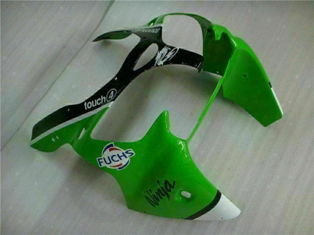 00-02 Green Black Kawasaki ZX6R Motorcycle Fairing & Bodywork