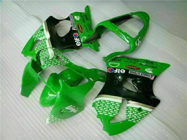 00-02 Green Black Kawasaki ZX6R Motorcycle Fairing Kits & Plastic 00-02 Green Black Kawasaki ZX6R Motorcycle Fairing Kits & Plastic