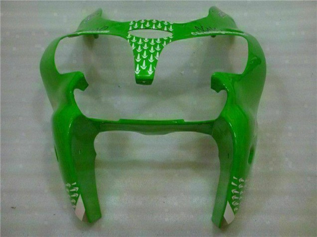 00-02 Green Black Kawasaki ZX6R Motorcycle Fairing 00-02 Green Black Kawasaki ZX6R Motorcycle Fairing