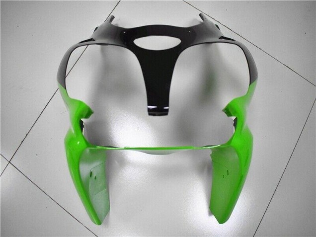 00-02 Green White Black Kawasaki ZX6R Motorcycle Fairings 00-02 Green White Black Kawasaki ZX6R Motorcycle Fairings