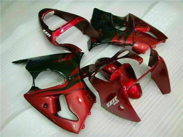 00-02 Red Black Kawasaki ZX6R Motorcycle Fairings 00-02 Red Black Kawasaki ZX6R Motorcycle Fairings
