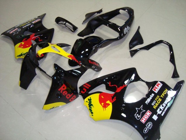 00-02 Red Bull Kawasaki ZX6R Motorcycle Fairings 00-02 Red Bull Kawasaki ZX6R Motorcycle Fairings