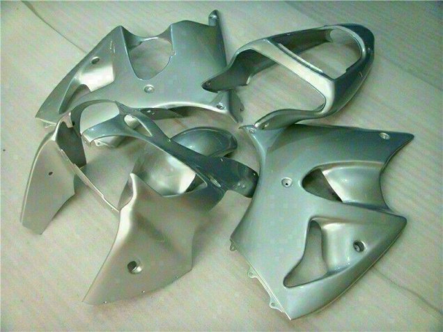 00-02 Silver Kawasaki ZX6R Motorcycle Fairings 00-02 Silver Kawasaki ZX6R Motorcycle Fairings