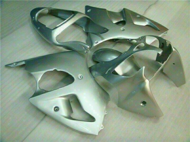 00-02 Silver Kawasaki ZX6R Motorcycle Fairings 00-02 Silver Kawasaki ZX6R Motorcycle Fairings