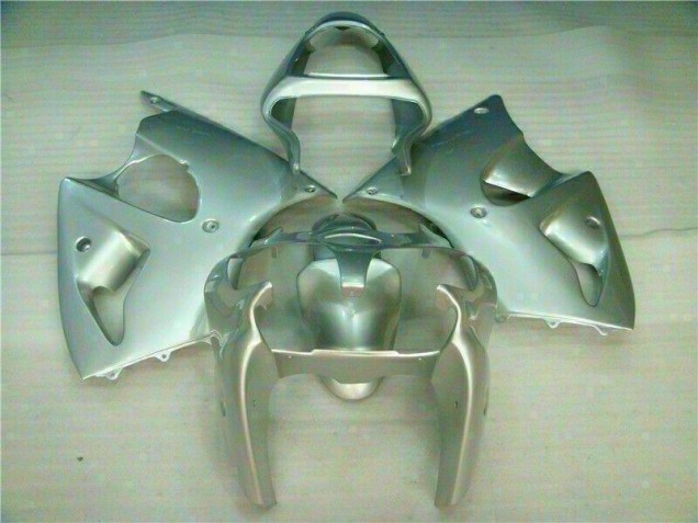 00-02 Silver Kawasaki ZX6R Motorcycle Fairings 00-02 Silver Kawasaki ZX6R Motorcycle Fairings