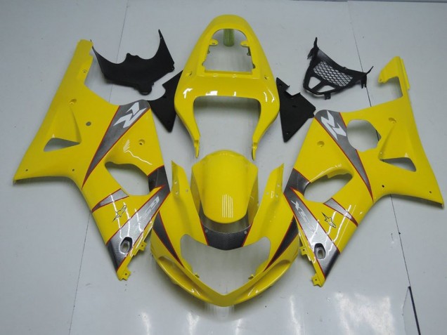 00-02 Yellow and Grey Suzuki GSXR 1000 Motorcycle Fairings 00-02 Yellow and Grey Suzuki GSXR 1000 Motorcycle Fairings