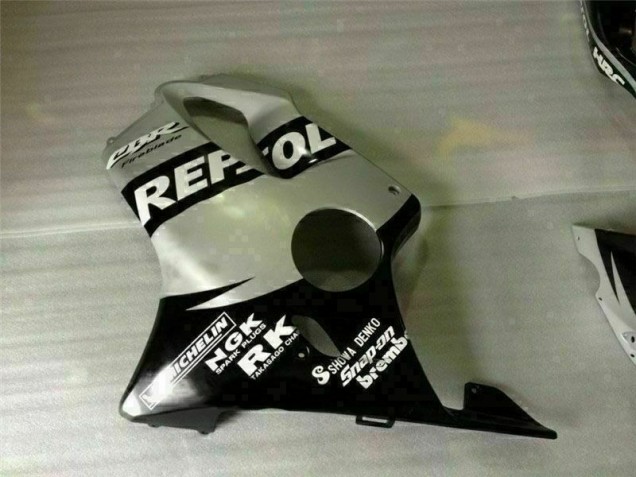 01-03 Black Silver Repsol Honda CBR600 F4i Motorcycle Fairings 01-03 Black Silver Repsol Honda CBR600 F4i Motorcycle Fairings