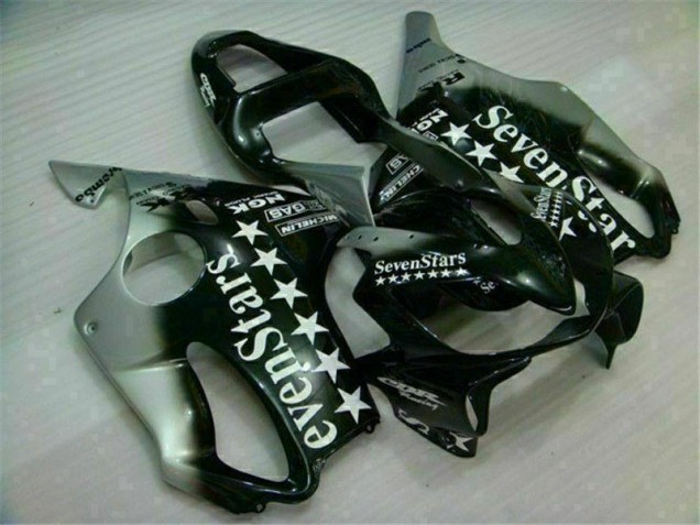 01-03 Black Silver SevenStarss Honda CBR600 F4i Motorcycle Fairings 01-03 Black Silver SevenStarss Honda CBR600 F4i Motorcycle Fairings