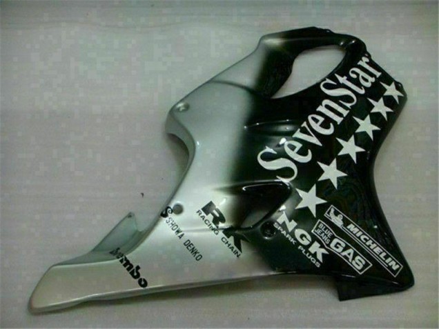 01-03 Black Silver SevenStarss Honda CBR600 F4i Motorcycle Fairings 01-03 Black Silver SevenStarss Honda CBR600 F4i Motorcycle Fairings