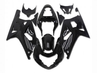 01-03 Black Suzuki GSXR 600/750 Full Motorcycle Fairing Kits