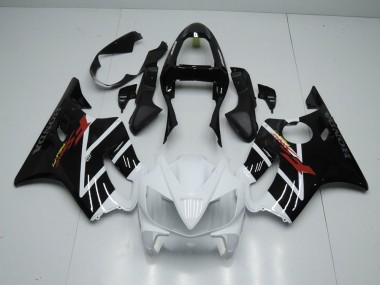 01-03 Black White Honda CBR600 F4i Motorcycle Fairings