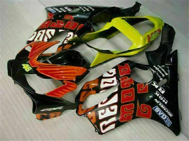 01-03 Orange Black Honda CBR600 F4i Motorcycle Fairing 01-03 Orange Black Honda CBR600 F4i Motorcycle Fairing