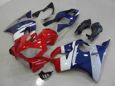 01-03 Red Blue Silver Honda CBR600 F4i Motorcycle Fairings