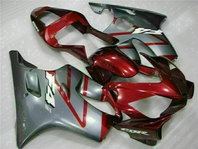 01-03 Red Silver Honda CBR600 F4i Motorcycle Fairing 01-03 Red Silver Honda CBR600 F4i Motorcycle Fairing