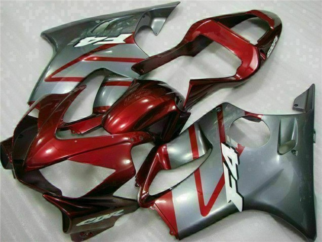 01-03 Red Silver Honda CBR600 F4i Motorcycle Fairing 01-03 Red Silver Honda CBR600 F4i Motorcycle Fairing