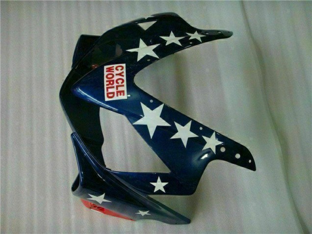 01-03 Red White Blue Castrol Cycle World Honda CBR600 F4i Motorcycle Fairings 01-03 Red White Blue Castrol Cycle World Honda CBR600 F4i Motorcycle Fairings