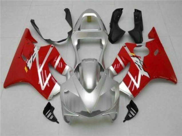 01-03 Silver Red Honda CBR600 F4i Motorcycle Fairings 01-03 Silver Red Honda CBR600 F4i Motorcycle Fairings