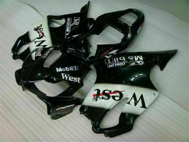 01-03 White Black West Honda CBR600 F4i Motorcycle Fairings 01-03 White Black West Honda CBR600 F4i Motorcycle Fairings