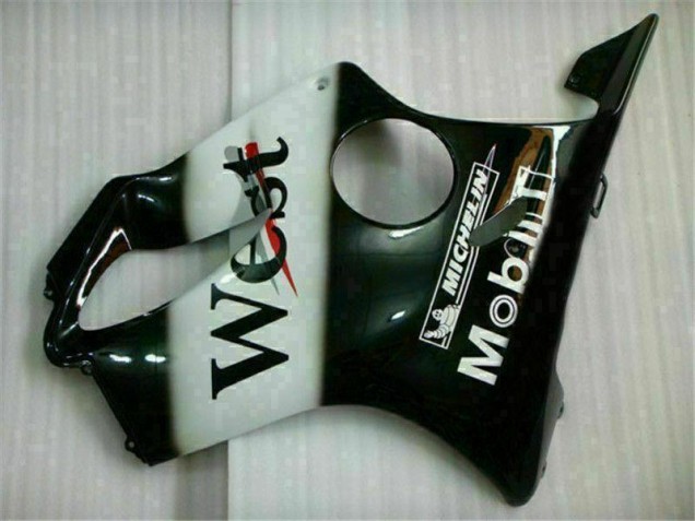 01-03 White Black West Honda CBR600 F4i Motorcycle Fairings 01-03 White Black West Honda CBR600 F4i Motorcycle Fairings
