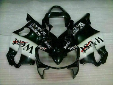 01-03 White Black West Honda CBR600 F4i Motorcycle Fairings