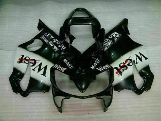 01-03 White Black West Honda CBR600 F4i Motorcycle Fairings 01-03 White Black West Honda CBR600 F4i Motorcycle Fairings