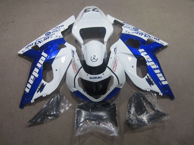 01-03 White Blue Motul Suzuki GSXR 600 Motorcycle Fairing