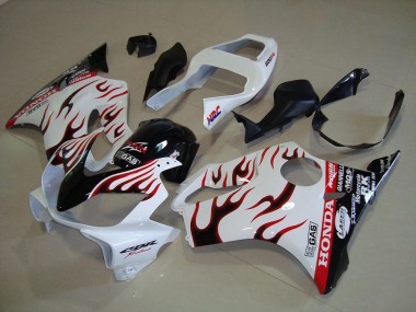01-03 White Flame Honda CBR600 F4i Motorcycle Fairings