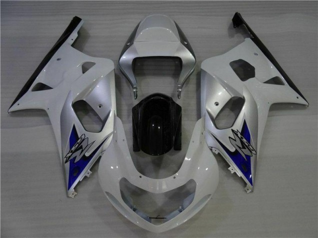 01-03 White Silver Suzuki GSXR 600/750 Motorcycle Fairings