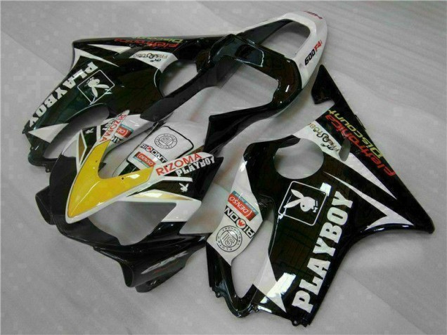 01-03 Yellow Silver Black Playboy Honda CBR600 F4i Motorcycle Fairings 01-03 Yellow Silver Black Playboy Honda CBR600 F4i Motorcycle Fairings