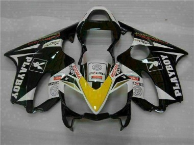 01-03 Yellow Silver Black Playboy Honda CBR600 F4i Motorcycle Fairings