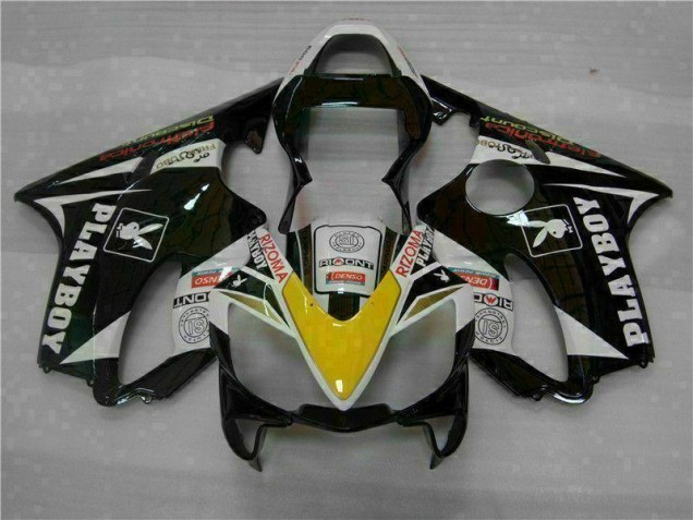 01-03 Yellow Silver Black Playboy Honda CBR600 F4i Motorcycle Fairings 01-03 Yellow Silver Black Playboy Honda CBR600 F4i Motorcycle Fairings