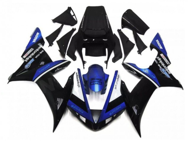 02-03 Black Blue Yamaha YZF R1 Motorcycle Fairings 02-03 Black Blue Yamaha YZF R1 Motorcycle Fairings