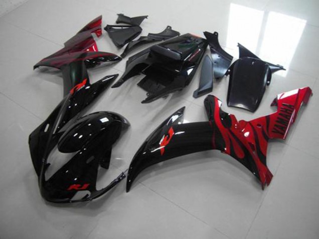 02-03 Black Flame Yamaha YZF R1 Motorcycle Fairings 02-03 Black Flame Yamaha YZF R1 Motorcycle Fairings