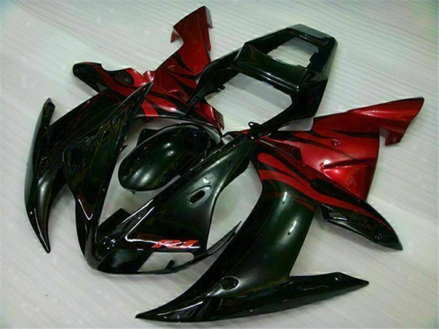 02-03 Black Red Yamaha YZF R1 Motorcycle Fairing 02-03 Black Red Yamaha YZF R1 Motorcycle Fairing
