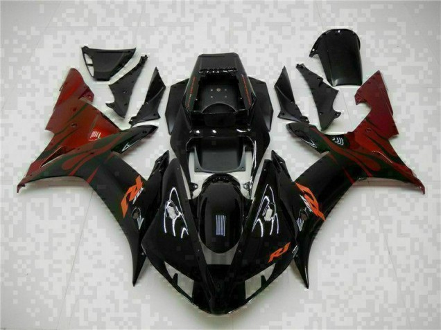 02-03 Black Yamaha YZF R1 ABS Fairings 02-03 Black Yamaha YZF R1 ABS Fairings