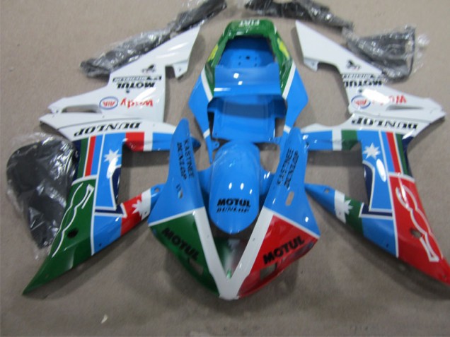 02-03 Blue Black Motul Yamaha YZF R1 Motorcycle Fairings 02-03 Blue Black Motul Yamaha YZF R1 Motorcycle Fairings
