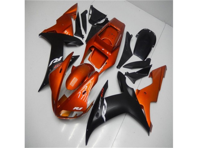 02-03 Orange Black Yamaha YZF R1 Motorcycle Fairings 02-03 Orange Black Yamaha YZF R1 Motorcycle Fairings