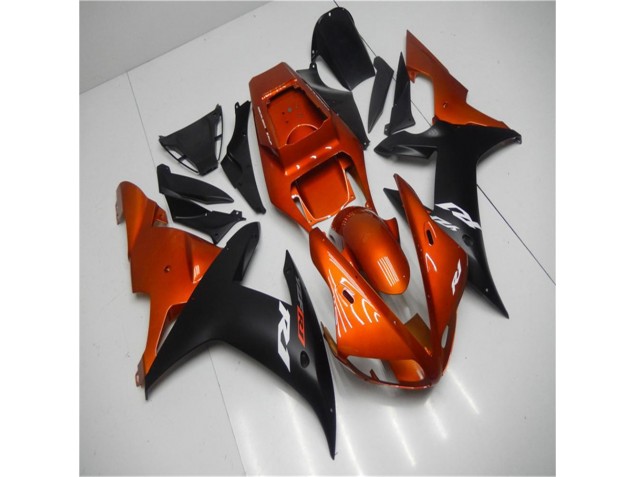 02-03 Orange Black Yamaha YZF R1 Motorcycle Fairings 02-03 Orange Black Yamaha YZF R1 Motorcycle Fairings