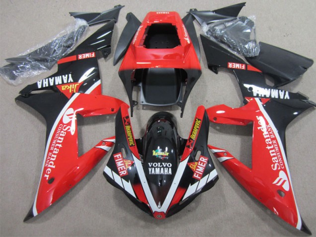 02-03 Red Black Santander Yamaha YZF R1 Motorcycle Fairings 02-03 Red Black Santander Yamaha YZF R1 Motorcycle Fairings