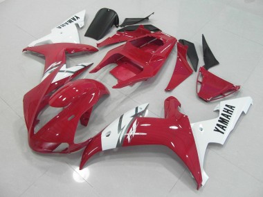 02-03 Red White Yamaha YZF R1 Motorcycle Fairings