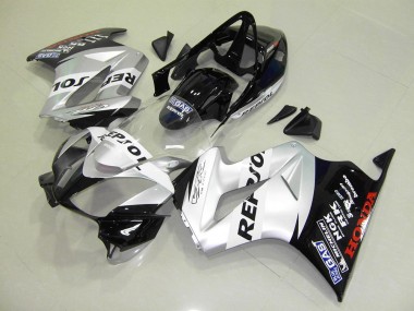 02-13 Silver Repsol Honda VFR800 Motorcycle Fairing